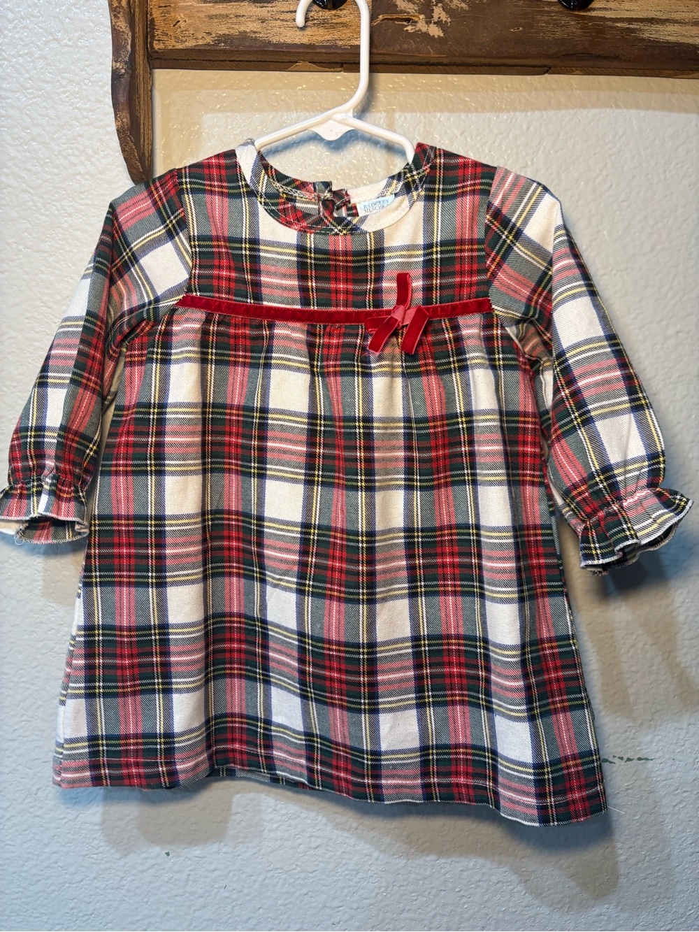 Badgley Mischka Baby Girl Tartan Plaid Holiday Dress - 18/24 Months